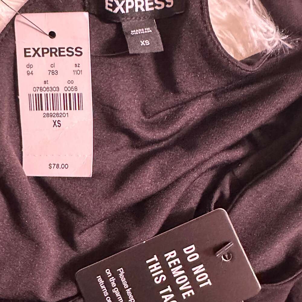 Express Black XS Knit One Shoulder  Dress New with Tags
